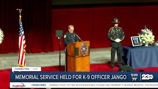 Memorial service held for K-9 Officer Jango
