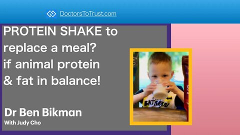 PROTEIN SHAKE to replace a meal? if animal protein & fat in balance!