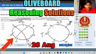 Reasoning Solutions SSC CGL Tier II Oliveboard 26 Aug | MEWS Maths #ssc #oliveboard #cgl2023