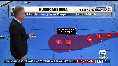 Hurricane Irma back up to Category 3 with 120 mph winds