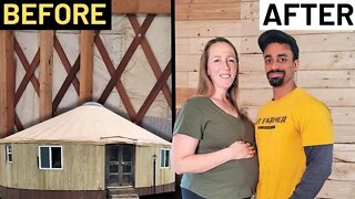 Cozy YURT REMODEL for my pregnant wife Before & After