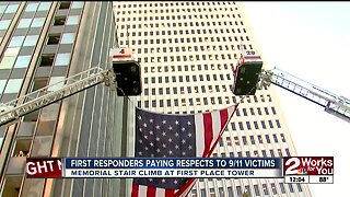 First responders paying respects on 9/11