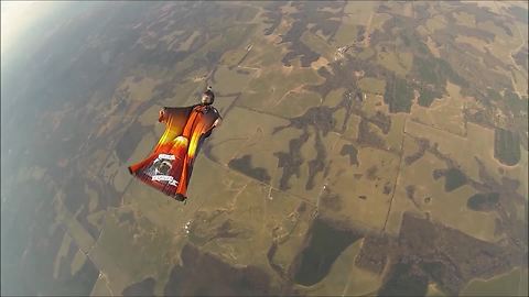 Epic wingsuit skydiving session
