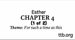 Esther Chapter 4 (Bible Study) (1 of 2)