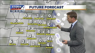 Chance of flurries Tuesday evening