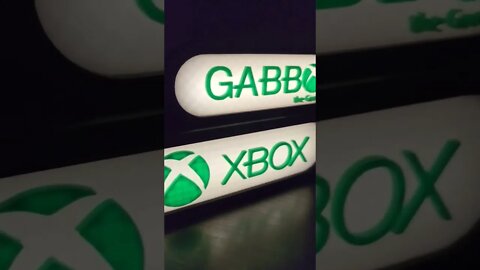Custom XBOX 3D Printed Game Room Signs