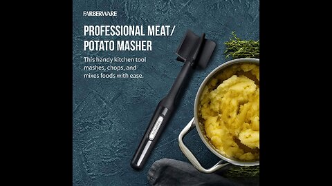 Farberware Professional Heat Resistant Nylon Meat and Potato Masher, Safe for Non-Stick