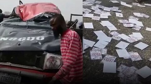 NSCDC vehicle carrying election materials to Lagos crashes in Abuja.