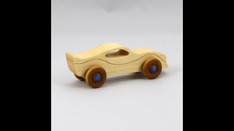 Itty Bitty Car Collection Wood Toy Car, Handmade and Finished with a Mineral Oil