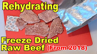 Rehydrating a (Raw) Freeze Dried Beef Tri Tip Sample from 2018 & Inventory Tracking