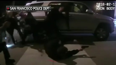 65 SHOTS 15 SECOND - video shows chaotic San Francisco police shootout