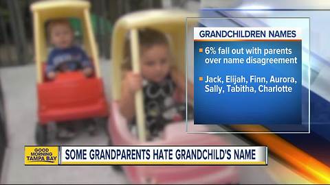 Survey: One in five grandparents hate their grandchild's name