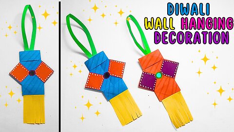 DIY Diwali Paper Diya Wall Hanging Decoration | Easy Diwali Decoration Craft Ideas