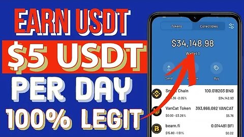 How to EARN $5 USDT per day online with one site (100% legit) with withdrawal proof