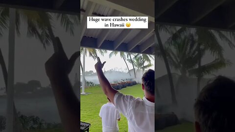 Huge wave crashes wedding in Hawaii #funny