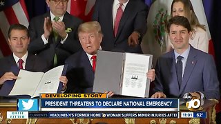 President Trump threatens a national emergency
