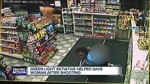 Friend helps woman who was shot after she came to gas station