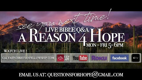 A Reason 4 Hope Bible Q&A - The Antichrist, Divorce, and Easter