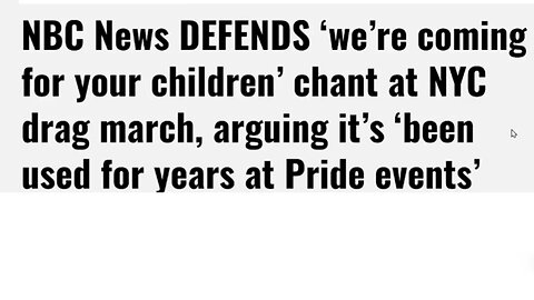 We're Coming For Your Children Chant Goes Viral. NBC DEFENDS IT.