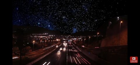 City Timelapse Car Road & Night Sky