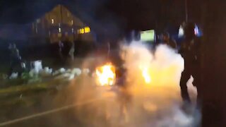 INTENSE: Police in Portland Storm Street to Clear Rioters as Parts of Street on Fire