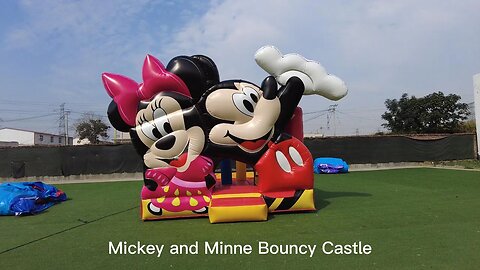 Mickey and Minne Bouncy Castle #inflatables #inflatable #trampoline #slide #bouncer #catle #jumping