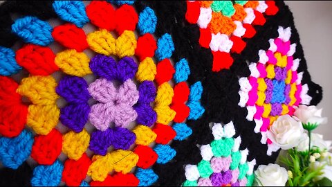 How to crochet granny square blanket very easy