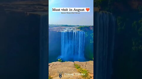 Keoti waterfall rewa Madhya #prayagraj #keotiwaterfall #rewa #mansoon #shots #viral #motovlog