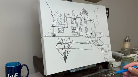 Grand Traverse Lighthouse | Relaxing Art Time-lapse