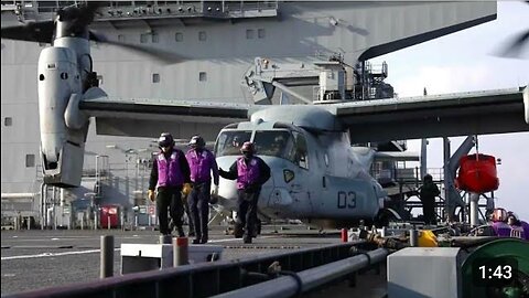 USS Hershel _Woody_ Williams (ESB 4) conducts flight deck operations.