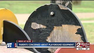 Parents concerned about Tulsa playground equipment