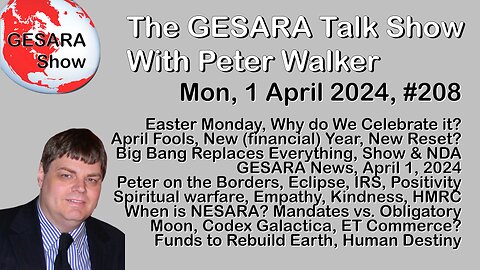 2024-04-01 GESARA Talk Show 208 - Easter Monday
