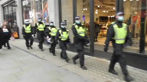 TSG POLICE ON THE MARCH REGENT'S STREET #WorldWideDemo