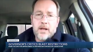 Governor's critics blast recent restrictions