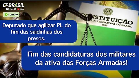 CCJ do senado aprova PEC do fim das candidaturas dos militares da ativa das Forças Armadas!