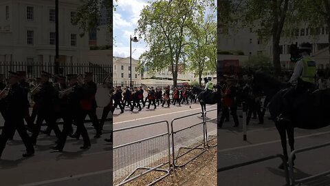 Marching band. King Charles birthday. Trooping the colours rehearsal 17th May 2023