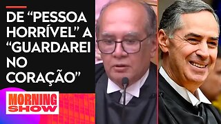 Cinco anos após briga, Gilmar Mendes discursa na posse de Barroso no STF