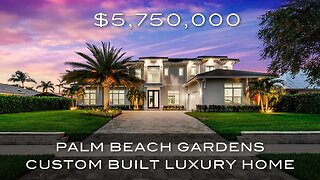 Take a tour at Palm Beach Garden custom built LUXURY Home