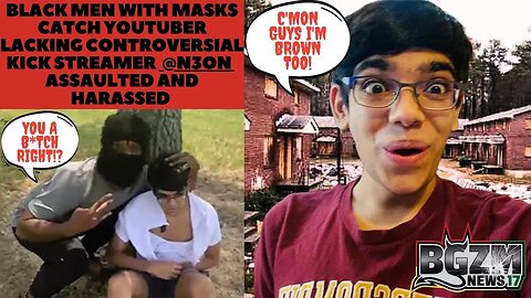 Black Men w/ Masks Catch YouTuber Lacking Controversial Kick streamer @N3on assaulted and harassed