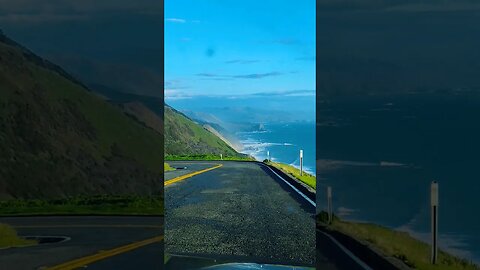 Twists and turns of Pacific Coast Highway #shorts #road #travel #trending #california #ocean #trip