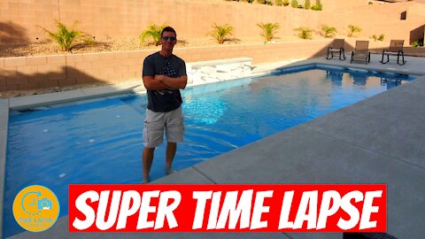 POOL CONSTRUCTION TIME LAPSE - START TO FINISH WITH WATERFALL & BUBBLER!