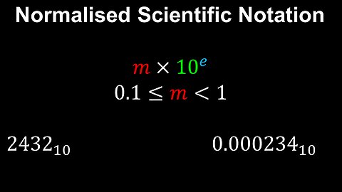 Normalised Scientific Notation - Discrete Mathematics