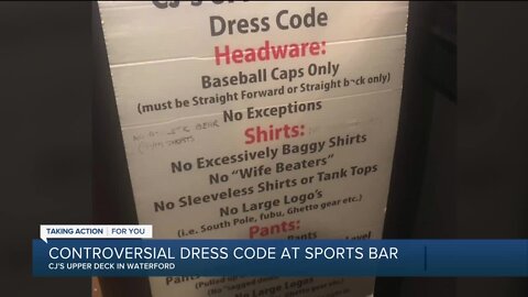 Controversial dress code at Waterford sports bar