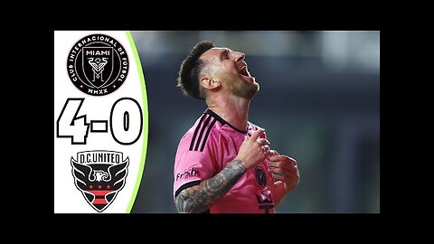 Messi Hat-trick - Inter Miami vs DC United 4-0 | Extended Highlights & Goals | Major League Soccer