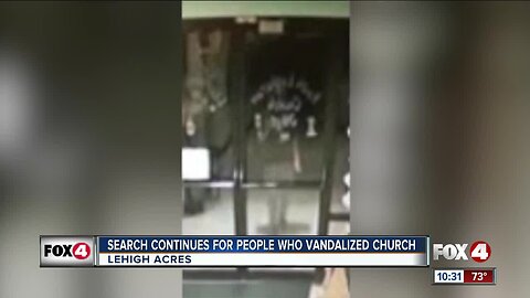 Surveillance cameras capture Lehigh Acres church vandalization