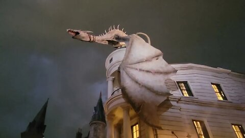 Harry Potter's dragon in Universal studio in Orlando! watch to the end for 🔥