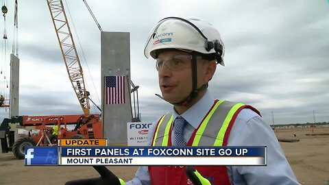 Walls start going up at Foxconn site