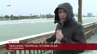 A look at Fort Myers Beach during Tropical Storm Elsa