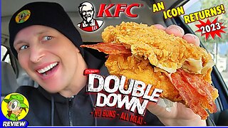 KFC® DOUBLE DOWN 2023 Review 👴✌️⬇️🐔 It's Back! 🤩 Peep THIS Out! 🕵️‍♂️