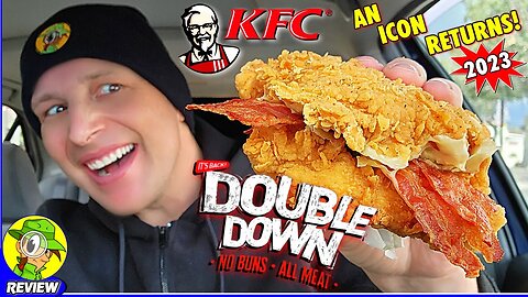 KFC® DOUBLE DOWN 2023 Review 👴✌️⬇️🐔 It's Back! 🤩 Peep THIS Out! 🕵️‍♂️